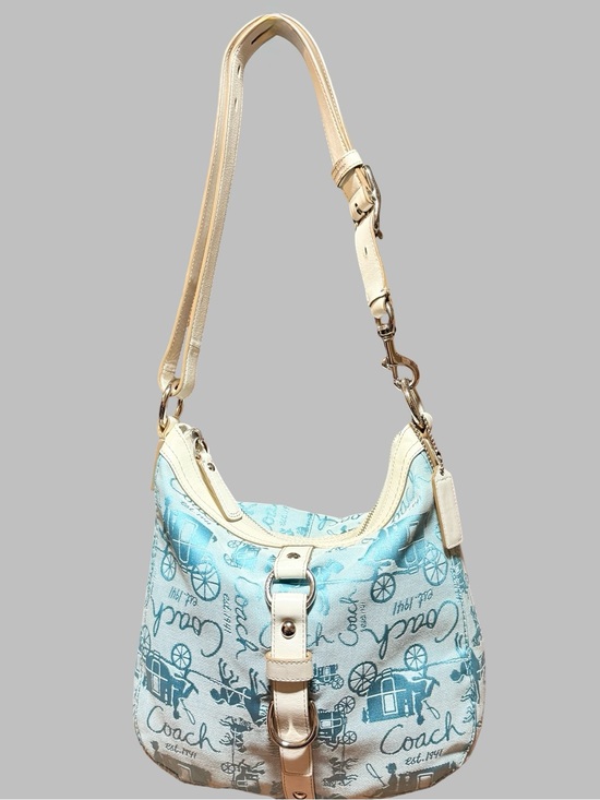 Coach Handbags - Coach Vintage Chelsea Horse & Carriage Canvas Shoulder Bag F14036